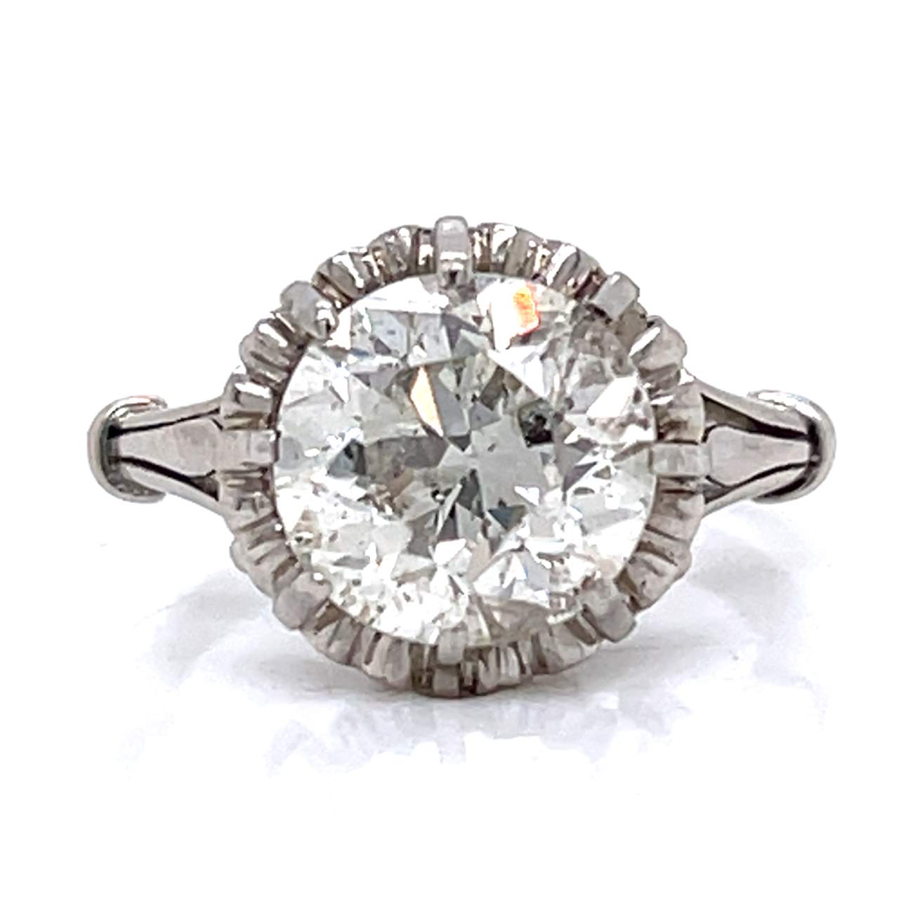 Art Deco Platinum 2.84 Ct. Diamond Ring