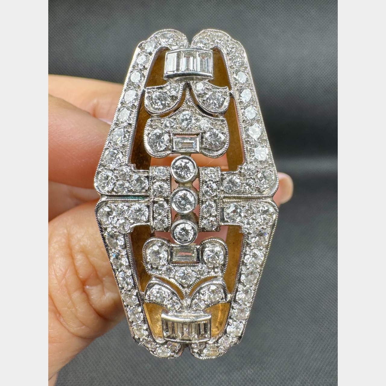 14K & Platinum Diamond Ring