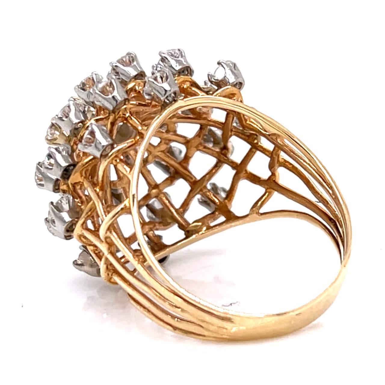 1960’s 14K Yellow Gold 4.20 Ct. Diamond Ring