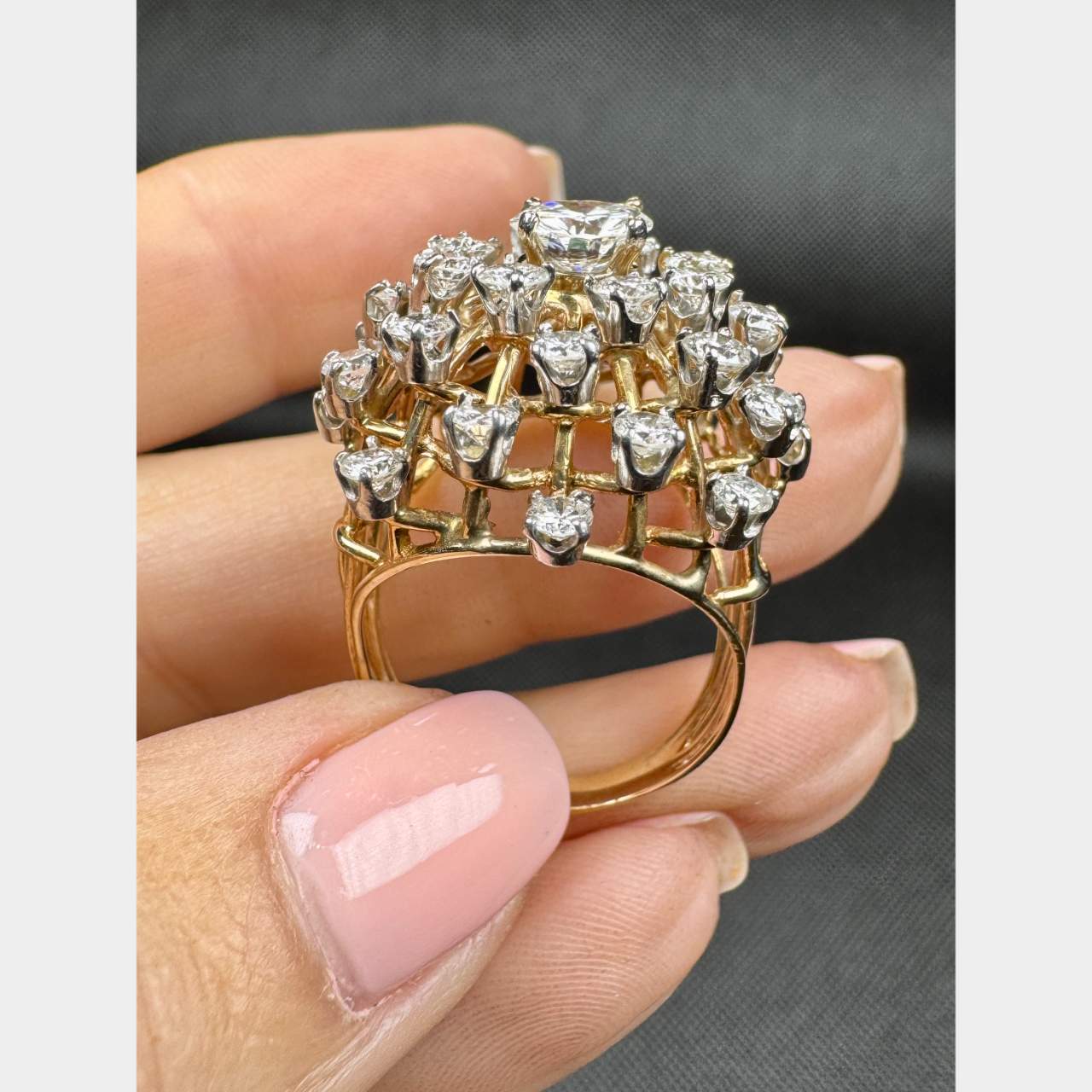 1960’s 14K Yellow Gold 4.20 Ct. Diamond Ring