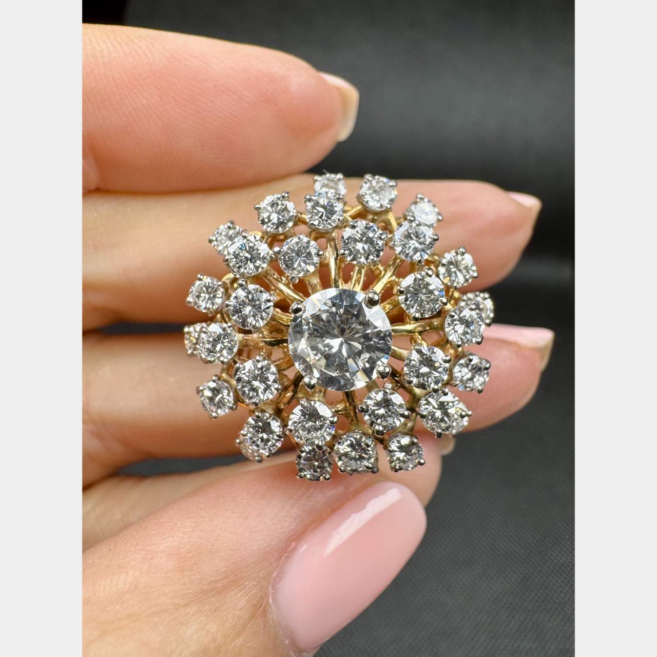 1960’s 14K Yellow Gold 4.20 Ct. Diamond Ring