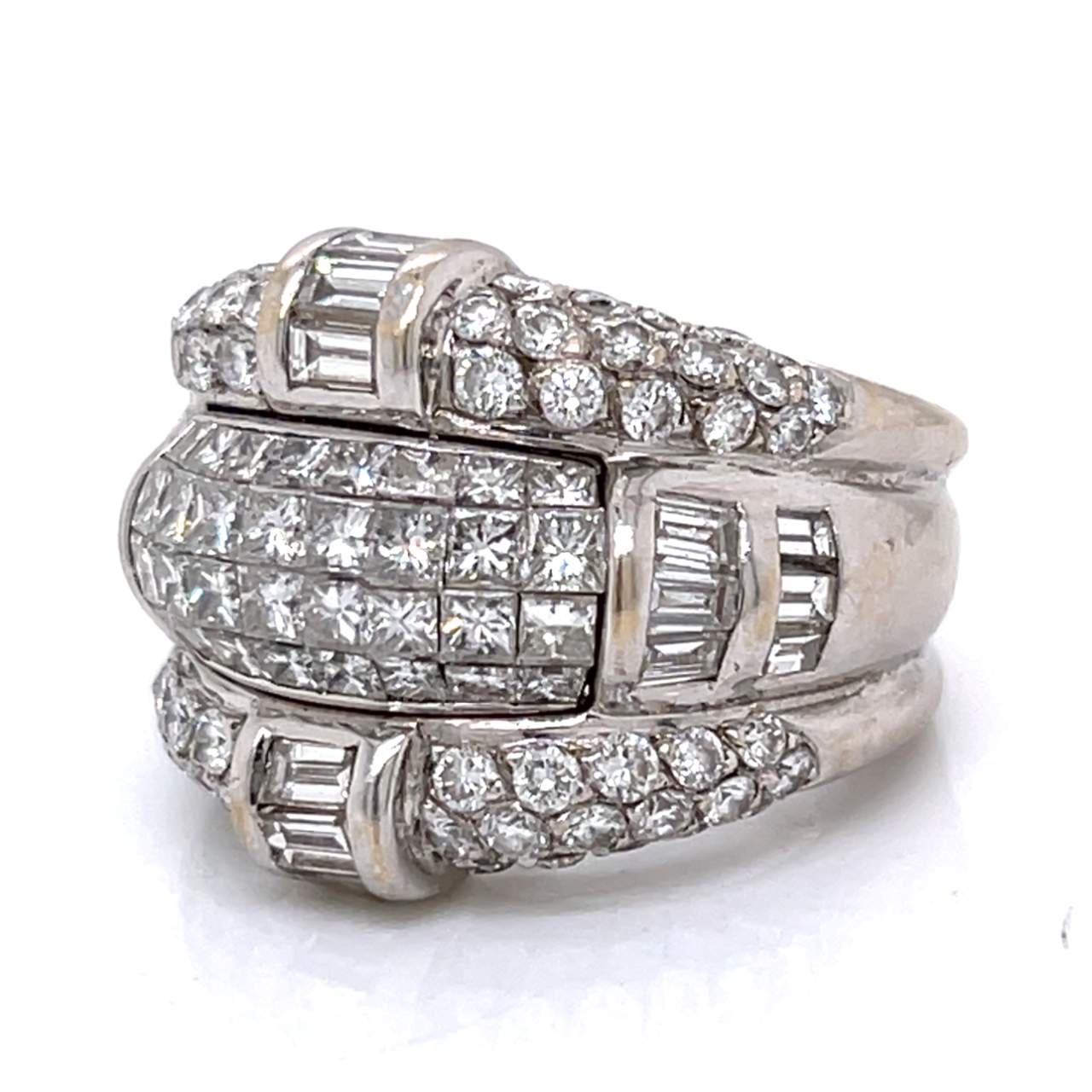 18K White Gold 5.60 Ct. Diamond Ring