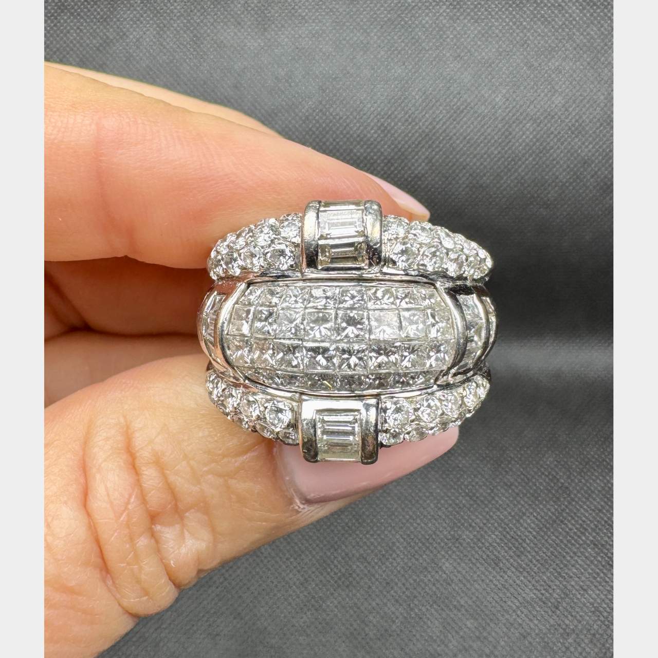 18K White Gold 5.60 Ct. Diamond Ring