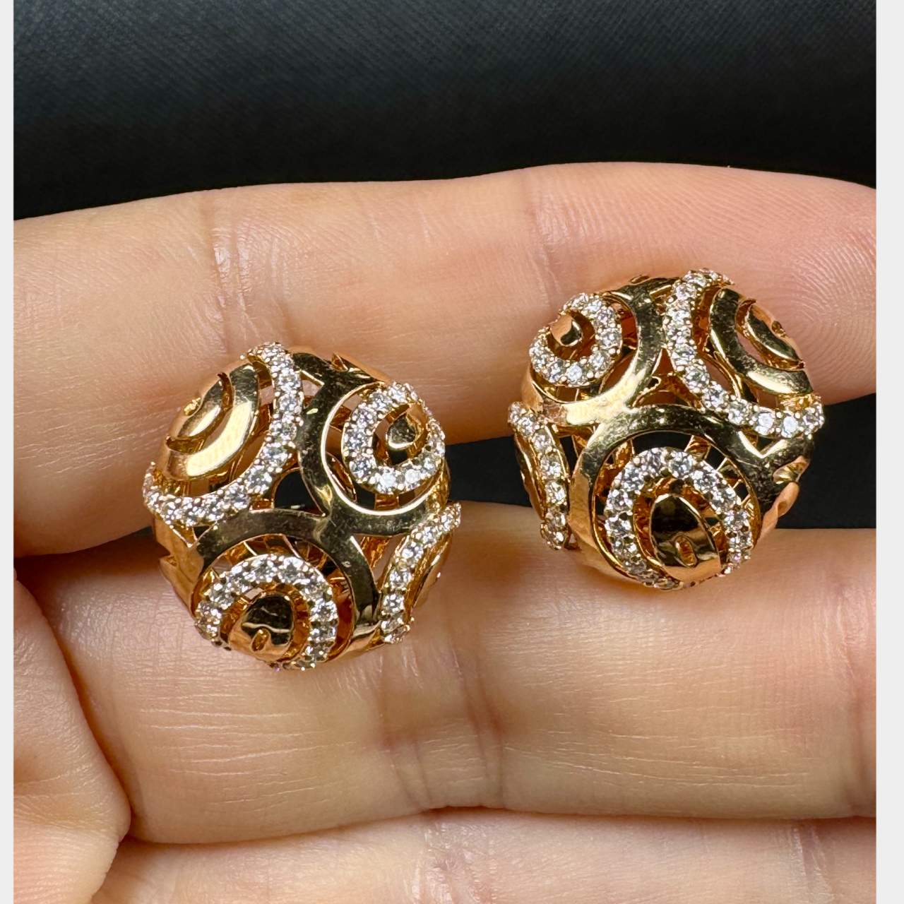 CRIVELLI 18K Yellow Gold Diamond Earrings