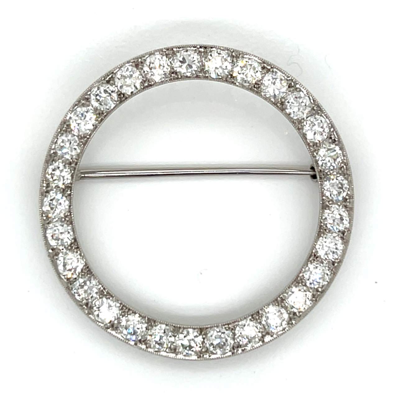 Art Deco Platinum 4.50 Ct. Diamond Brooch