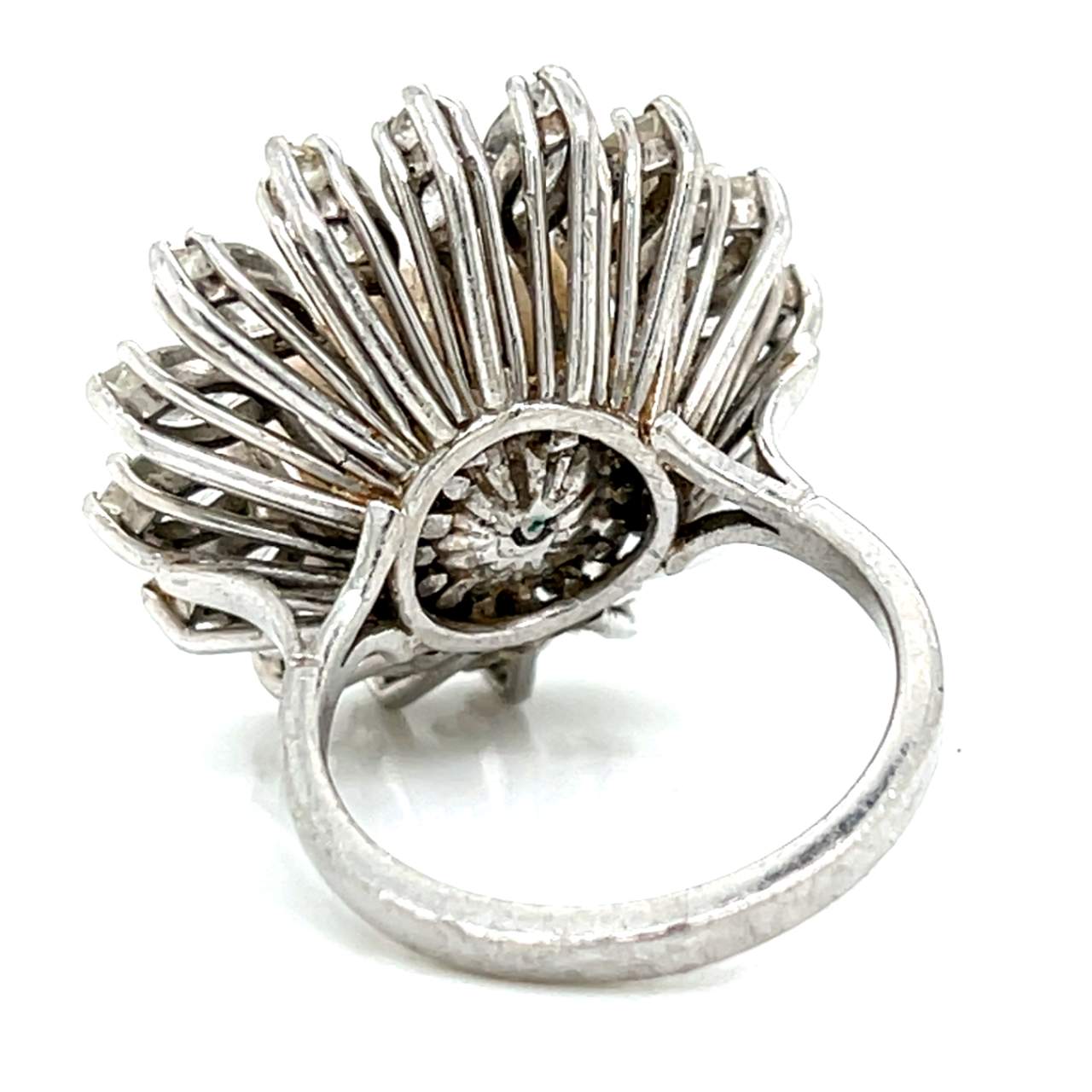 Platinum South Sea Pearl & Diamond Ring