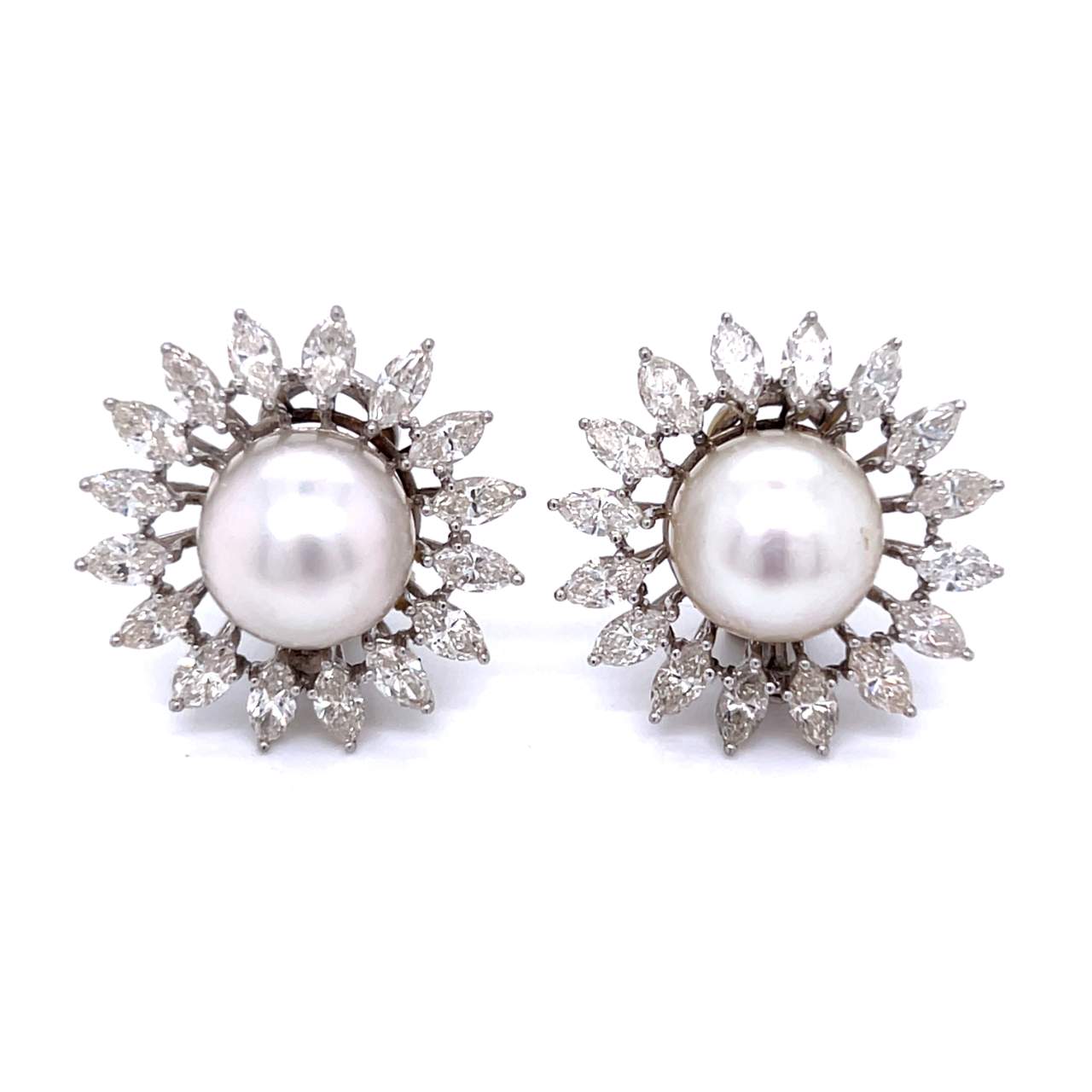South Sea Pearl & Diamond Earrings