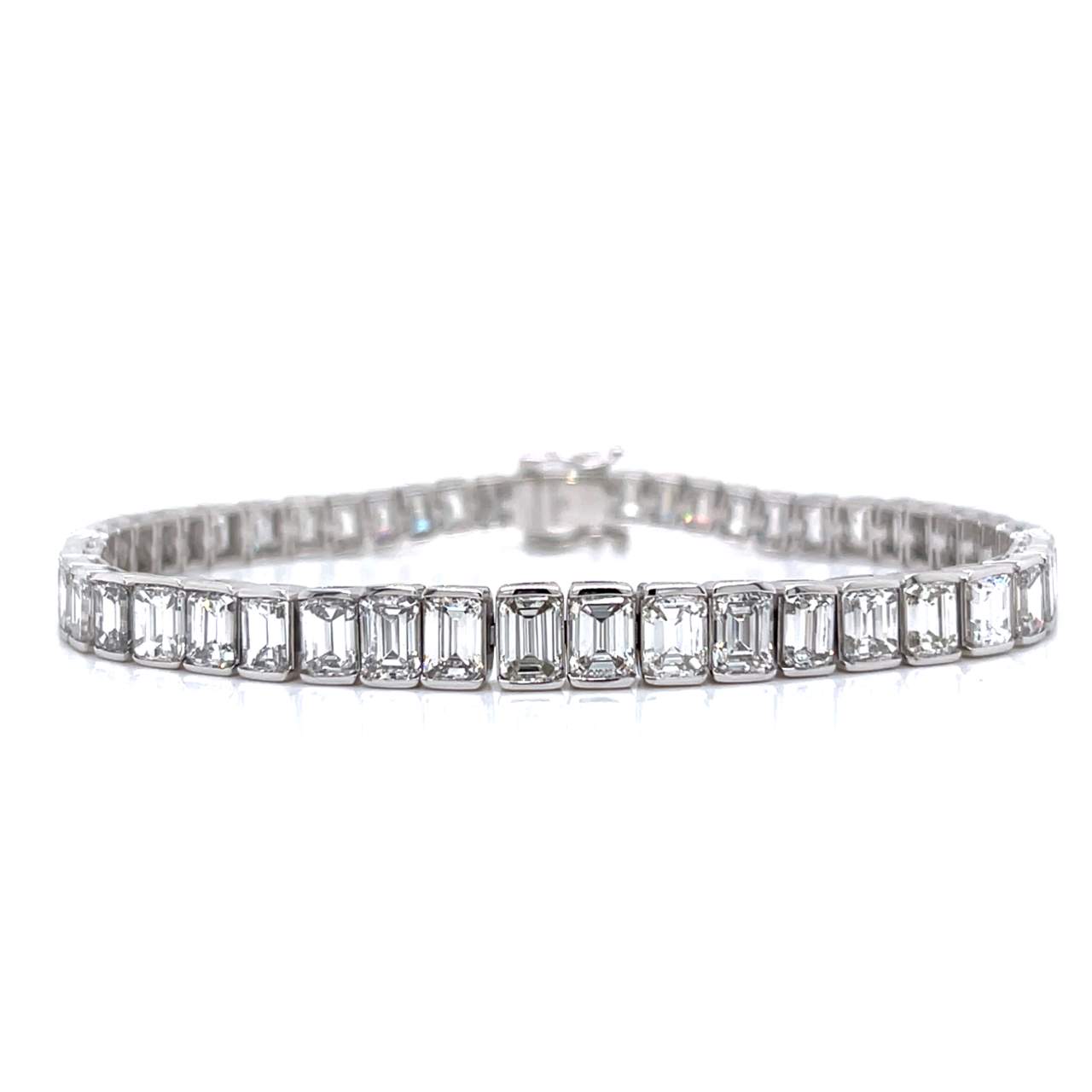 Platinum & 18K White Gold 20.50 Ct. Diamond Tennis Bracelet