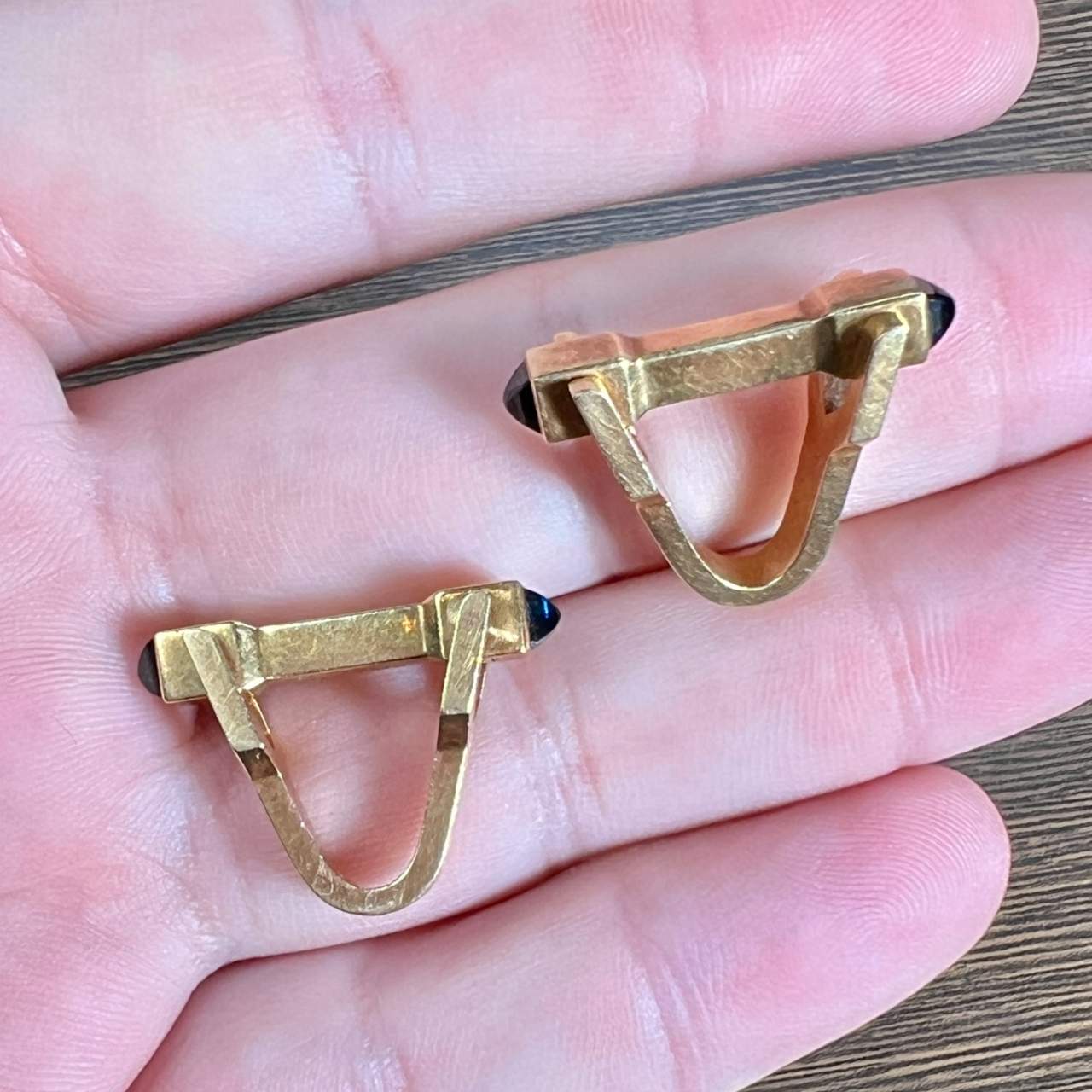 Art Deco French 18K Sapphire Cufflinks