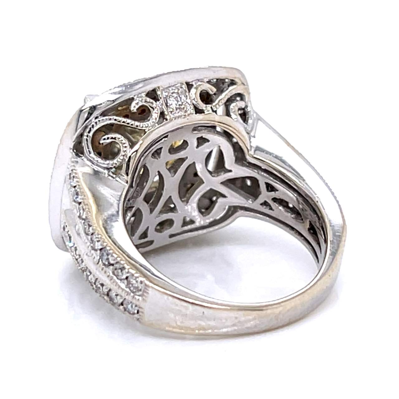 SONIA B. 14K White & Yellow Gold 5.39 Ct. Fancy Yellow Diamond Ring