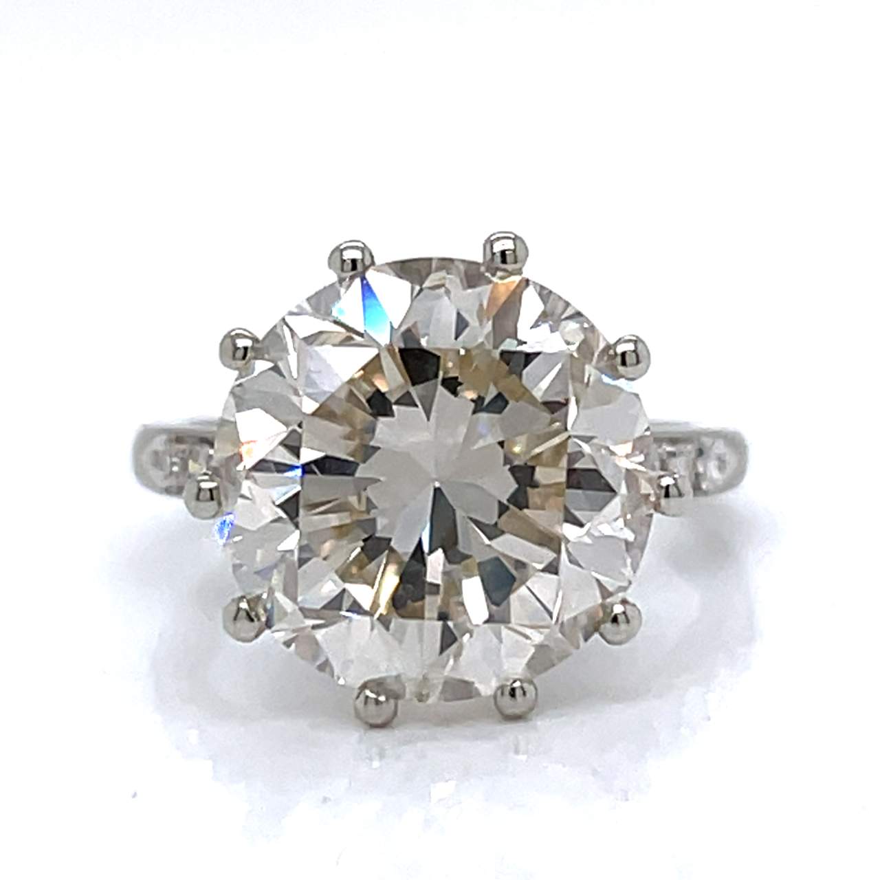 Art Deco Platinum GIA Certified 11.28 Ct. Diamond Ring