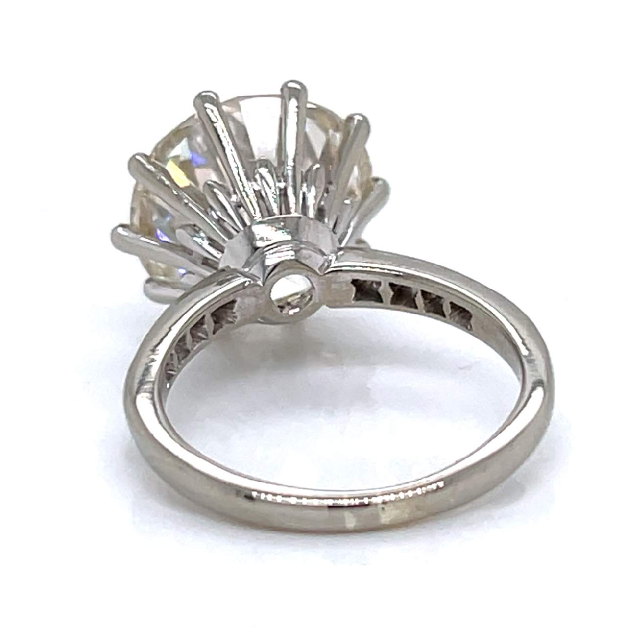 Art Deco Platinum GIA Certified 11.28 Ct. Diamond Ring