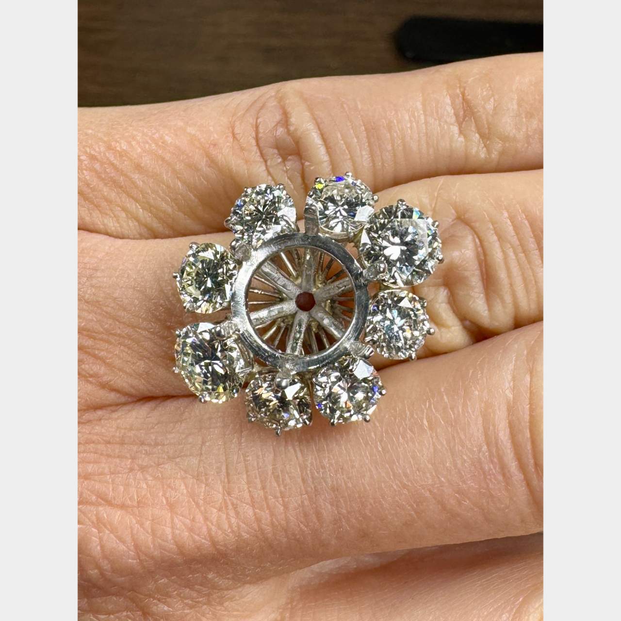 Platinum 9.00 Ct. Diamond Mounting - Image 4