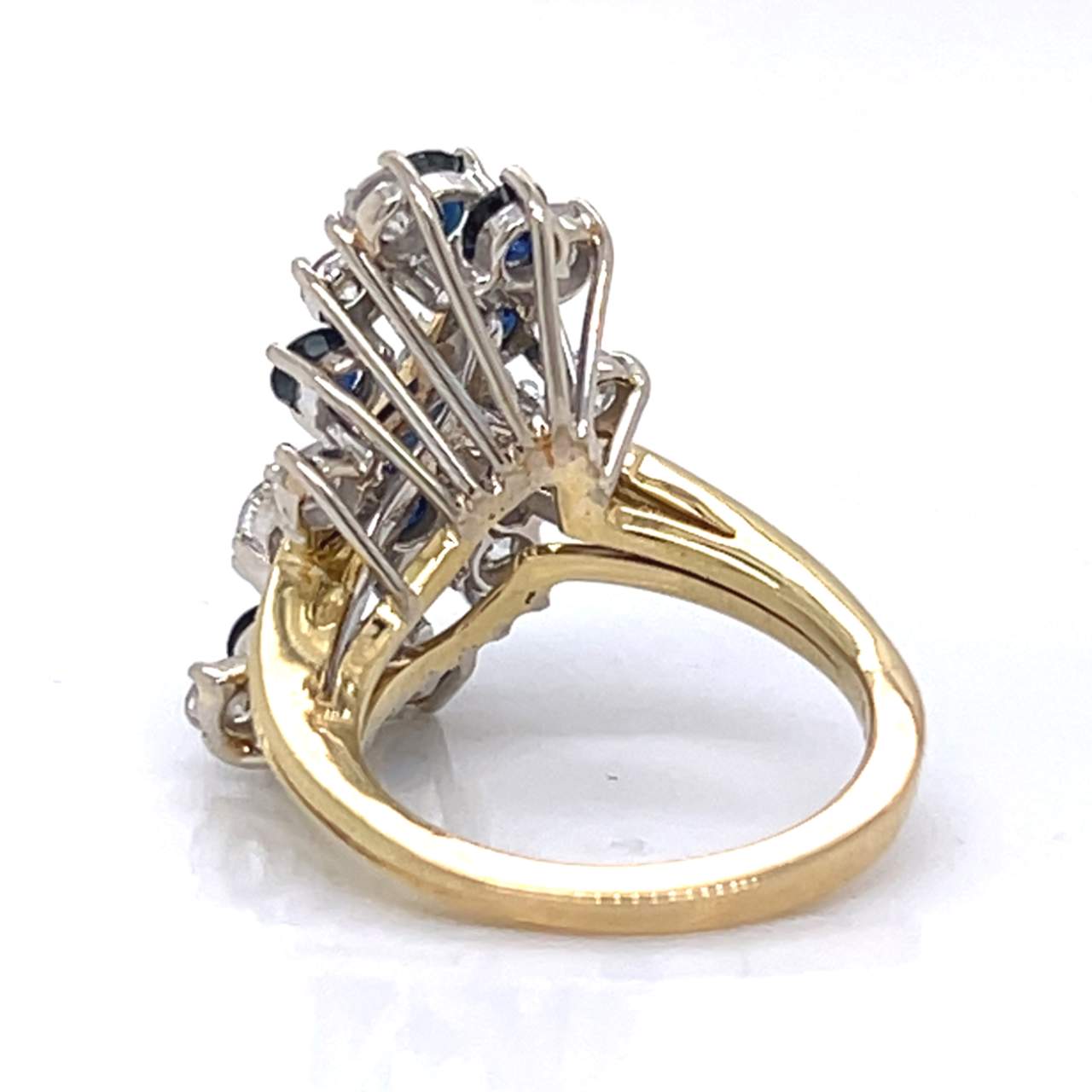 18K Yellow Gold Sapphire & Diamond Ring