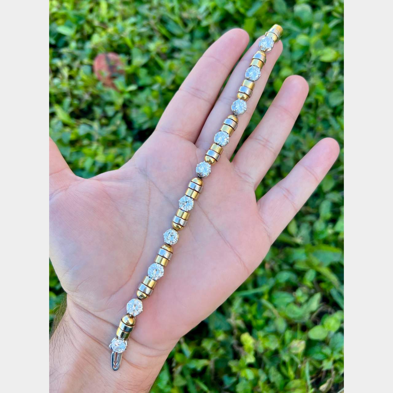 18K Yellow & White Gold Diamond Bracelet