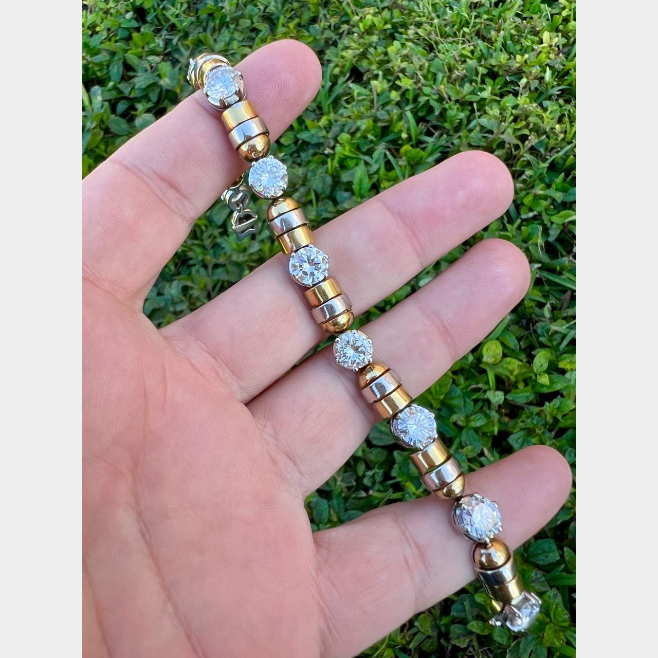 18K Yellow & White Gold Diamond Bracelet