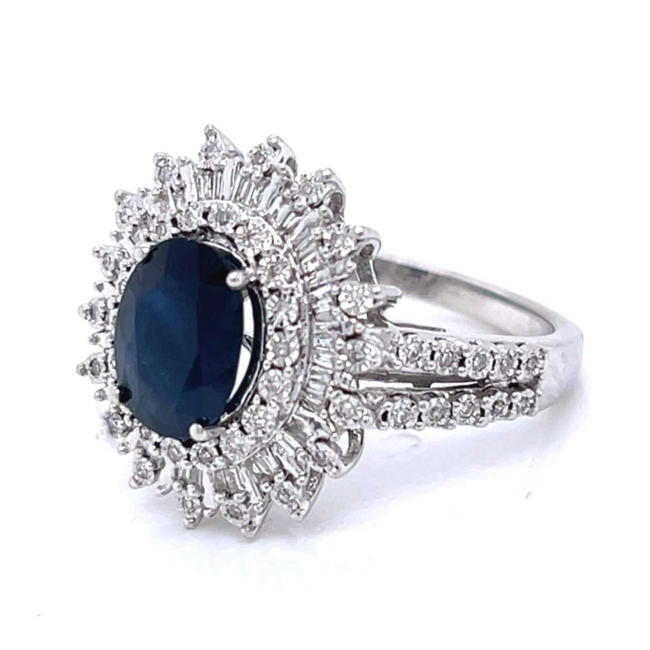 2.00 Ct. Sapphire & Diamond Ring