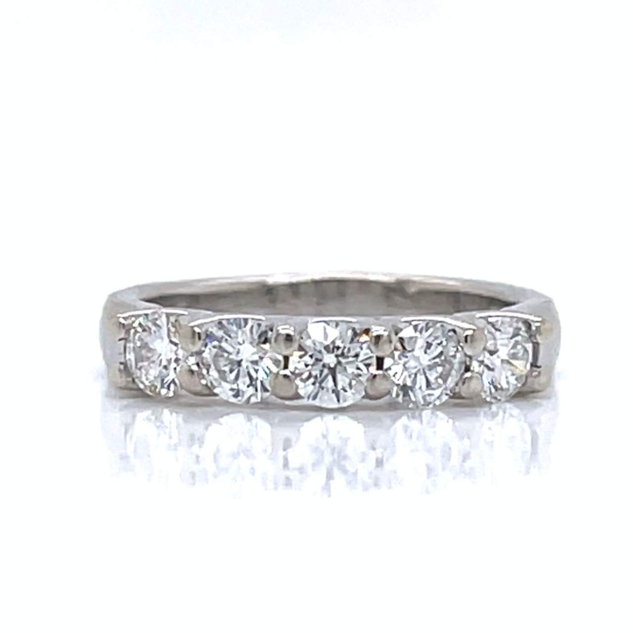 14K White Gold 0.90 Ct. Diamond Anniversary Band