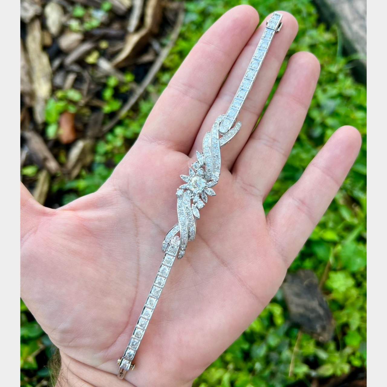 Art Deco Platinum 9.00 Ct. Diamond Bracelet