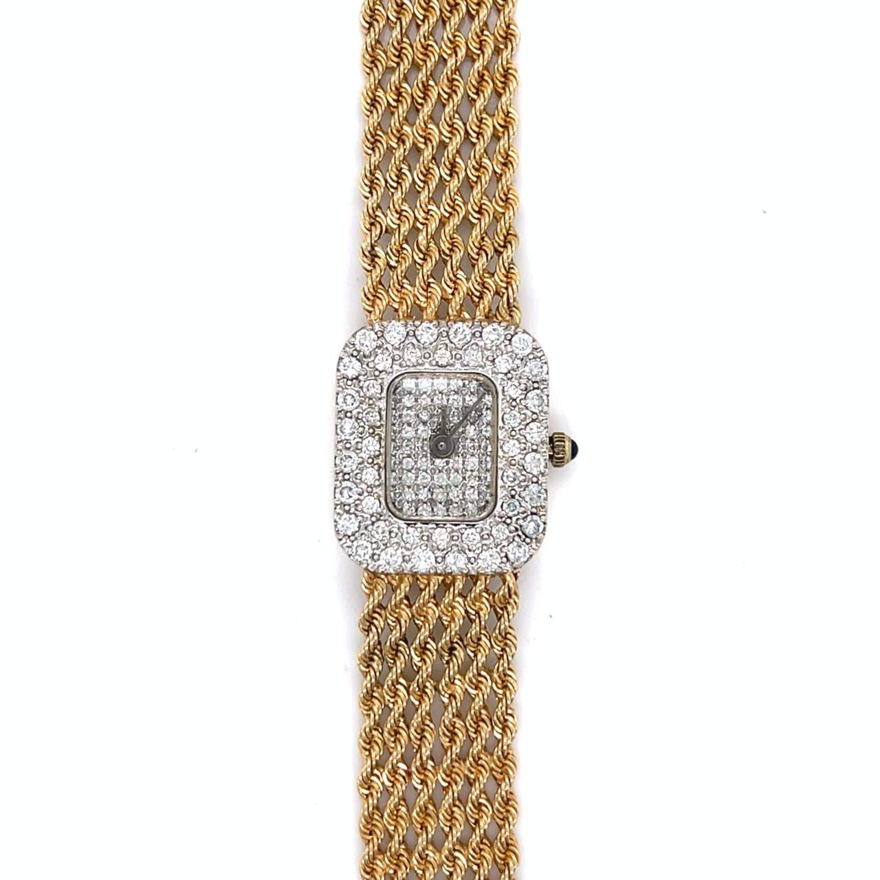 14K Yellow Gold Ladies Cocktail Watch
