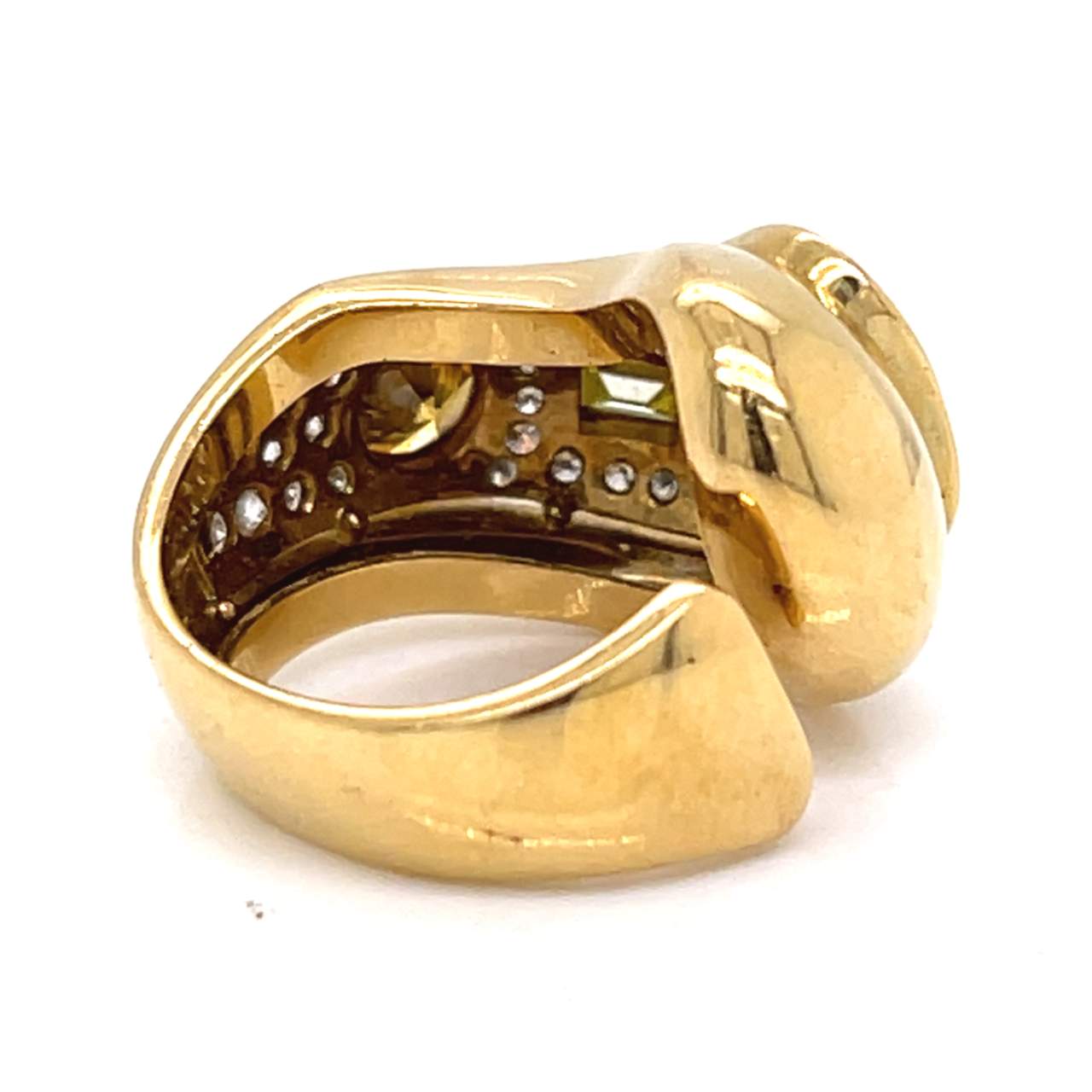 18K Yellow Gold Color Diamond Ring