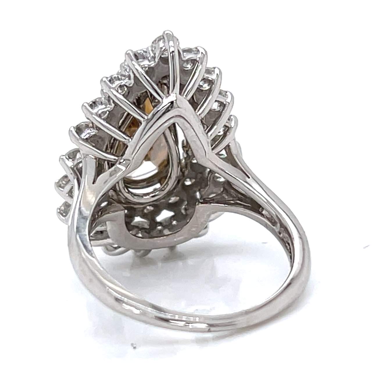 14K White Gold 3.01 Ct. Orange-Brown Diamond Ring