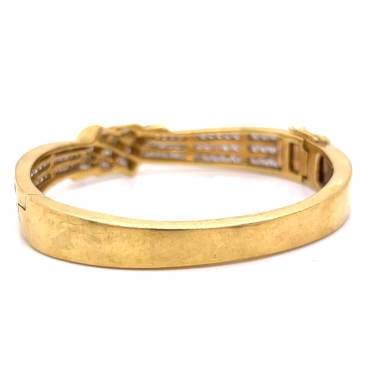 18K Yellow Gold 5.00 Ct. Diamond Bangle Bracelet