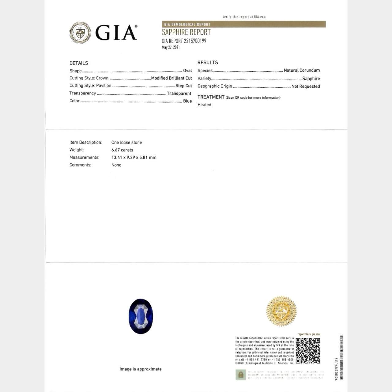 Platinum GIA Certified 6.67 Ct. Sapphire & Diamond Ring