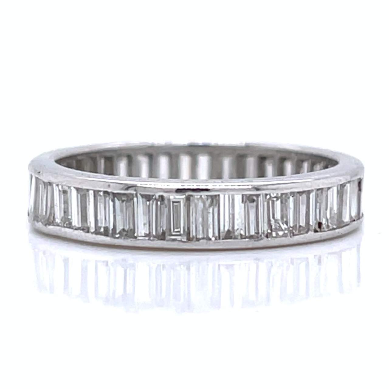 Art Deco Platinum 2.80 Ct. Eternity Band