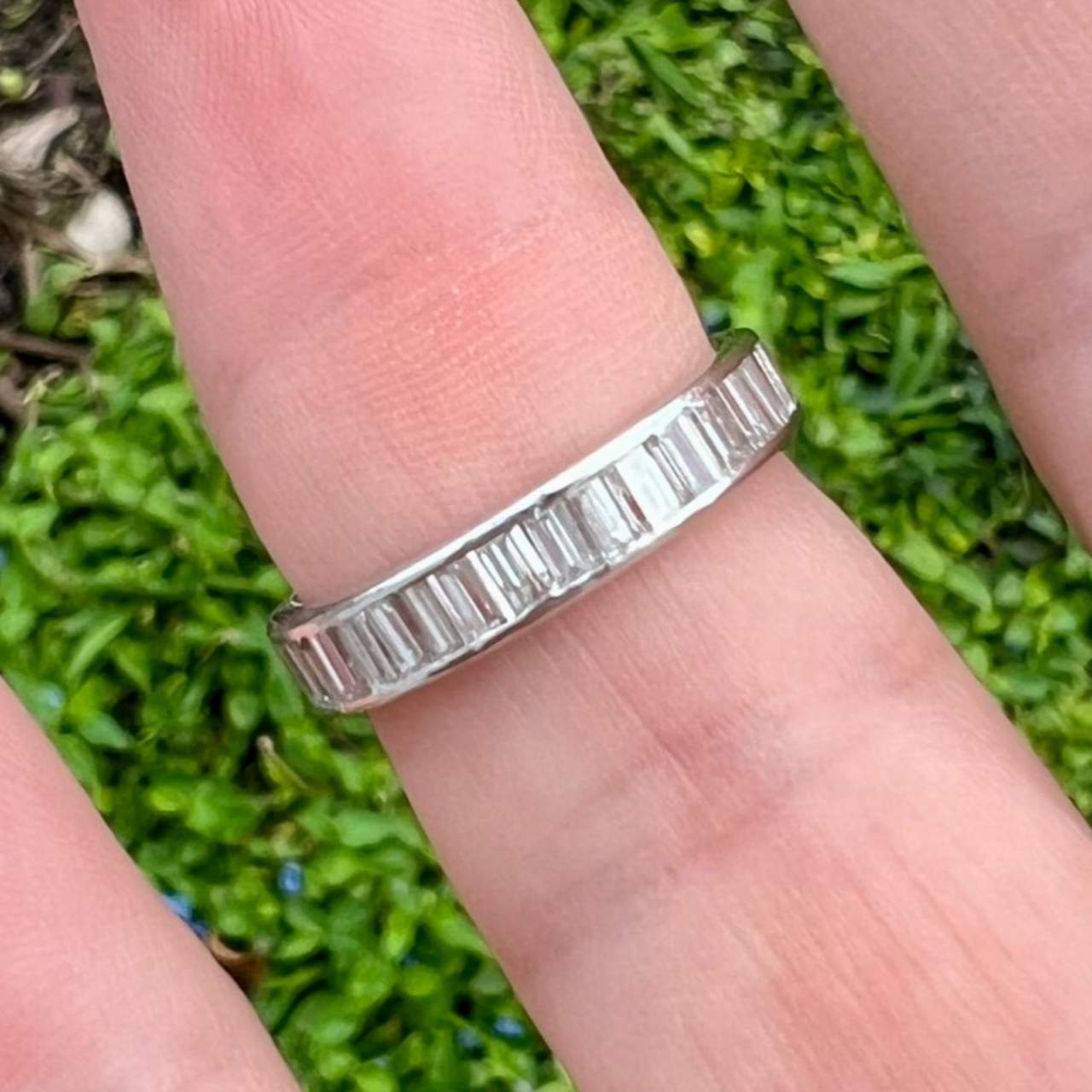 Art Deco Platinum 2.80 Ct. Eternity Band