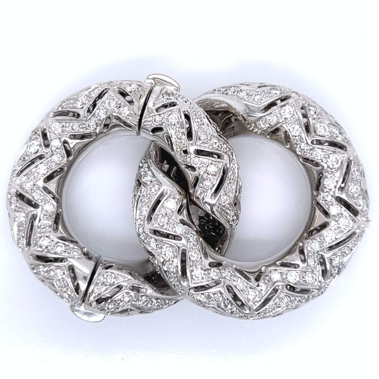 18K White Gold 3.50 Ct. Diamond Clasp