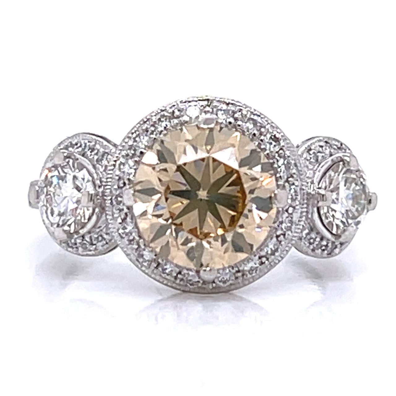 Platinum 2.06 Ct. GIA Certified Diamond Ring