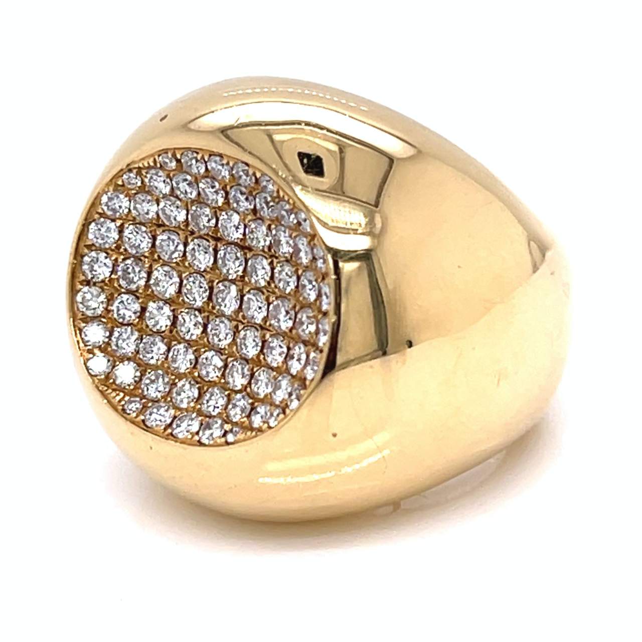 18K Yellow Gold 1.70 Ct. Diamond Cocktail Ring