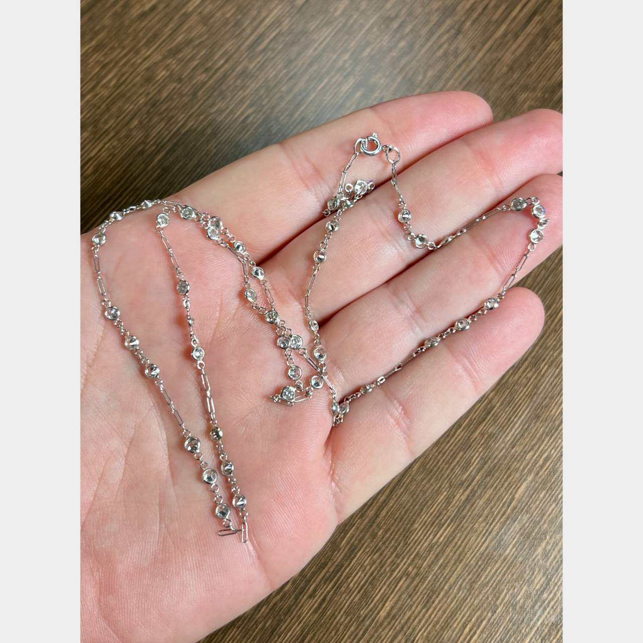 Platinum 4.25 Ct. Diamond by the Yard Necklace