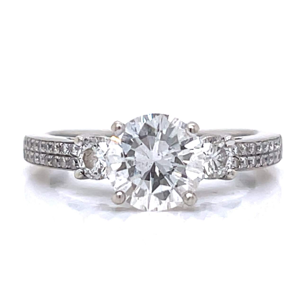 14K White Gold EGL Certified 1.17 Ct. Diamond Ring