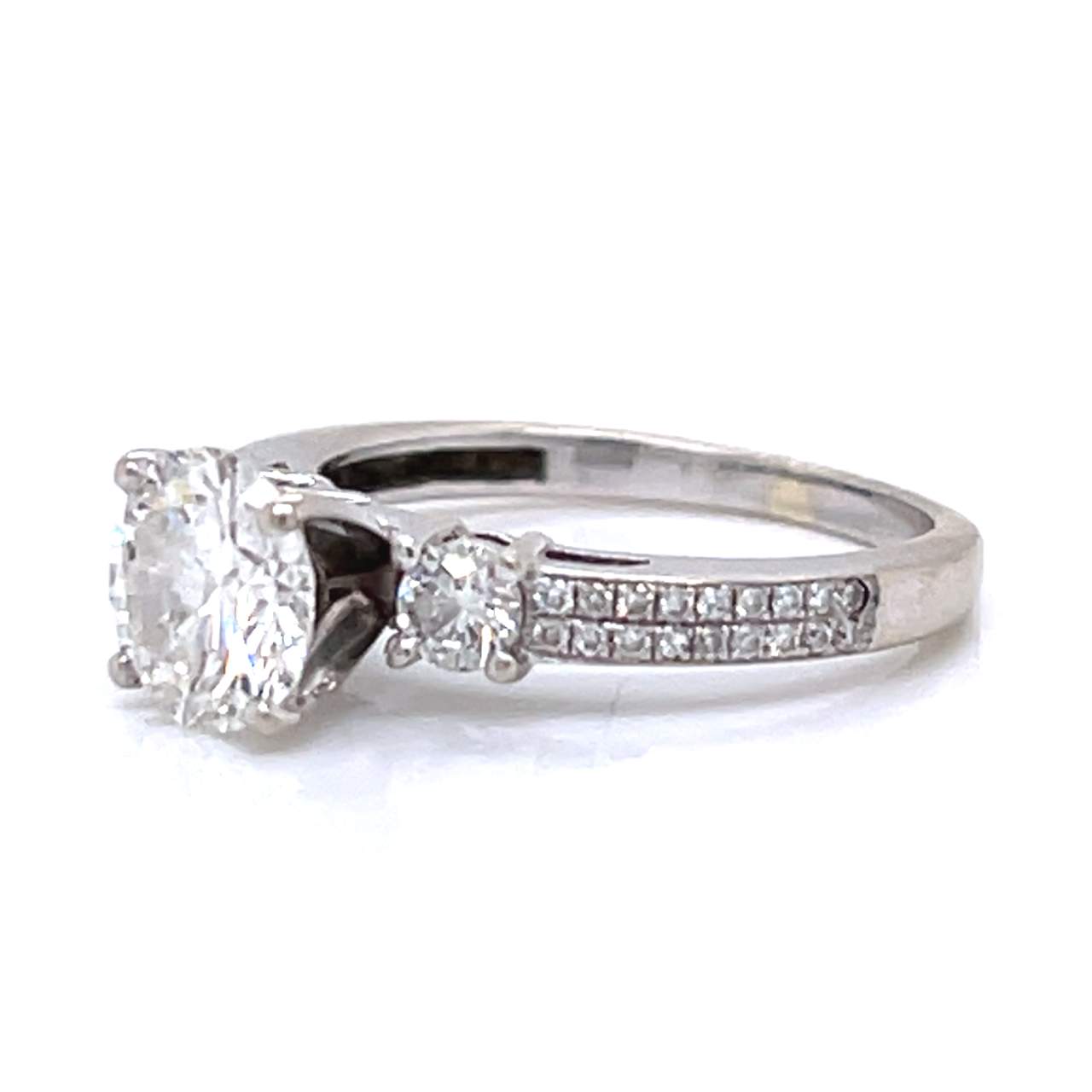 14K White Gold EGL Certified 1.17 Ct. Diamond Ring