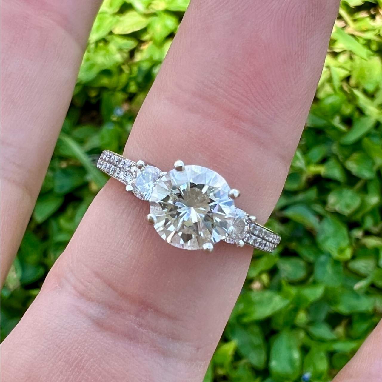 14K White Gold EGL Certified 1.17 Ct. Diamond Ring
