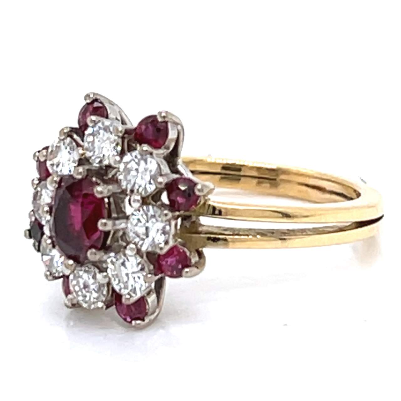 18K Yellow Gold Ruby & Diamond Ring