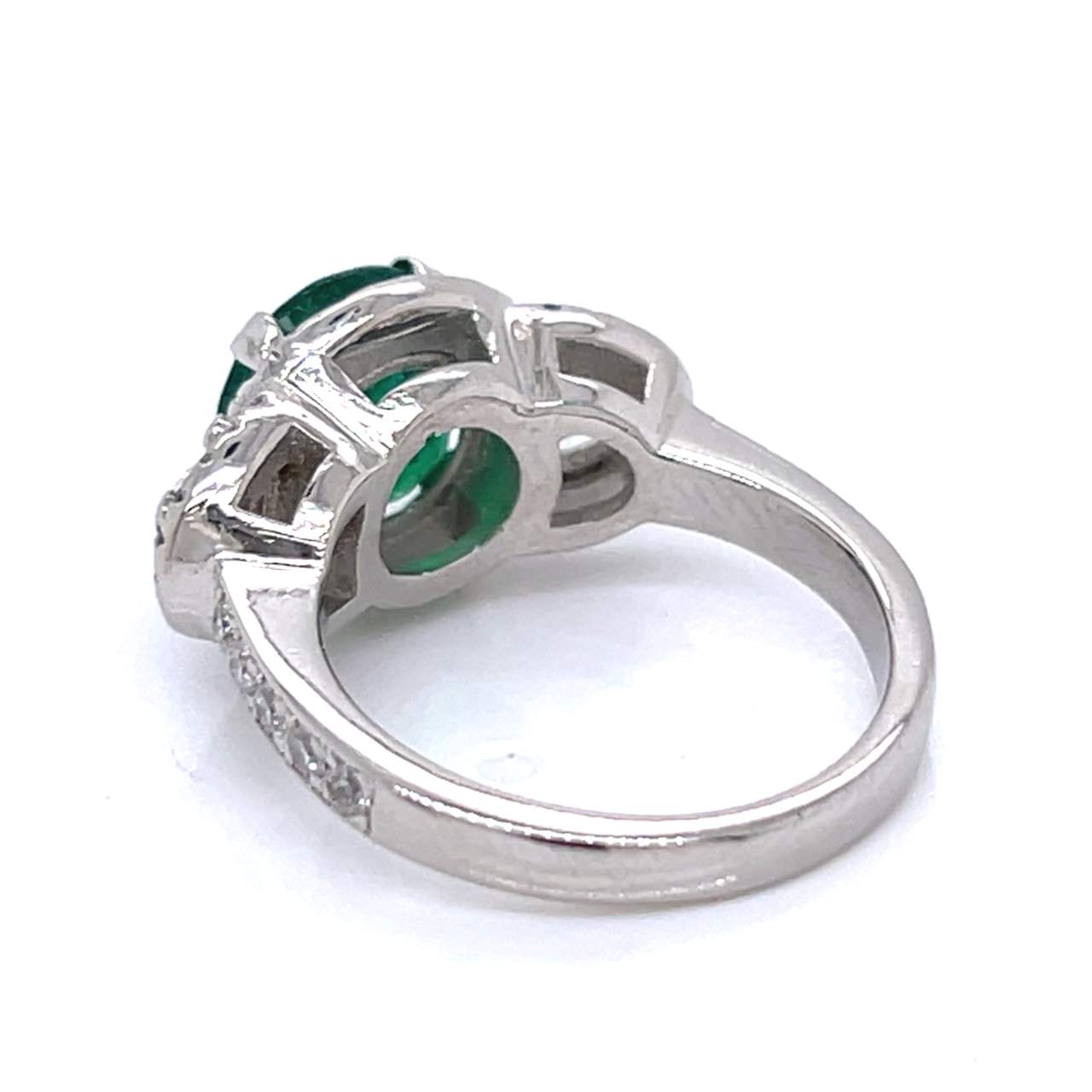 Platinum 2.49 Ct. Emerald & Diamond Ring