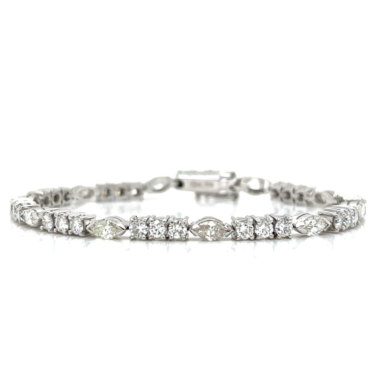 18K White Gold 3.70 Ct. Diamond Bracelet