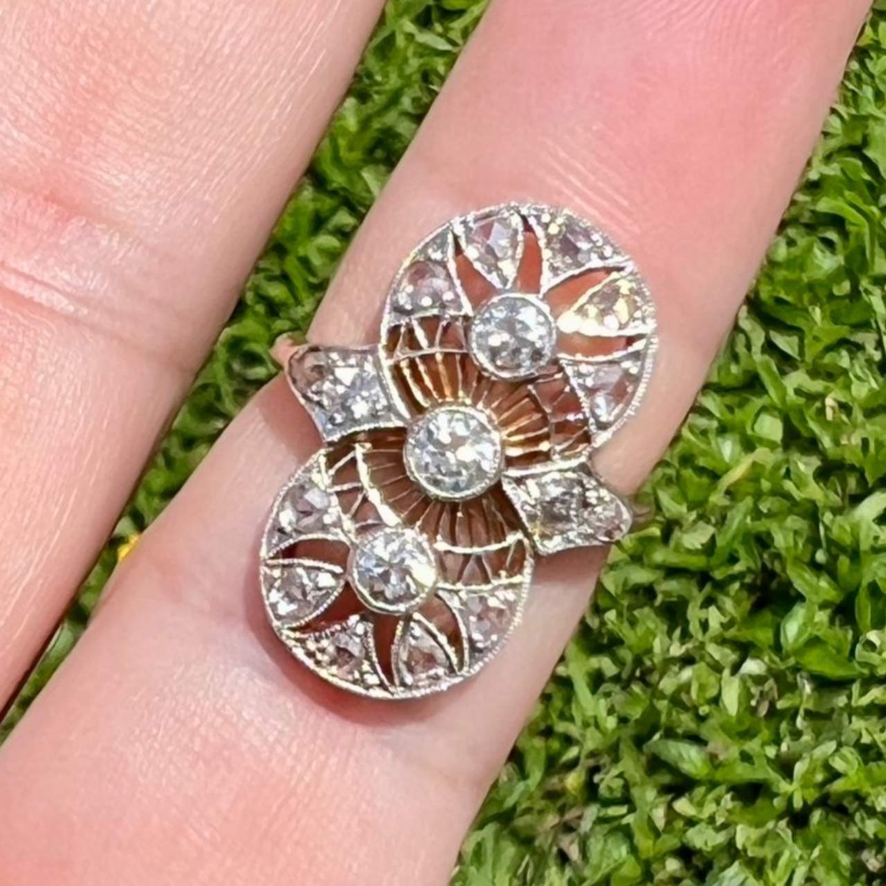Antique 18K & Platinum 0.90 Ct. Diamond Ring