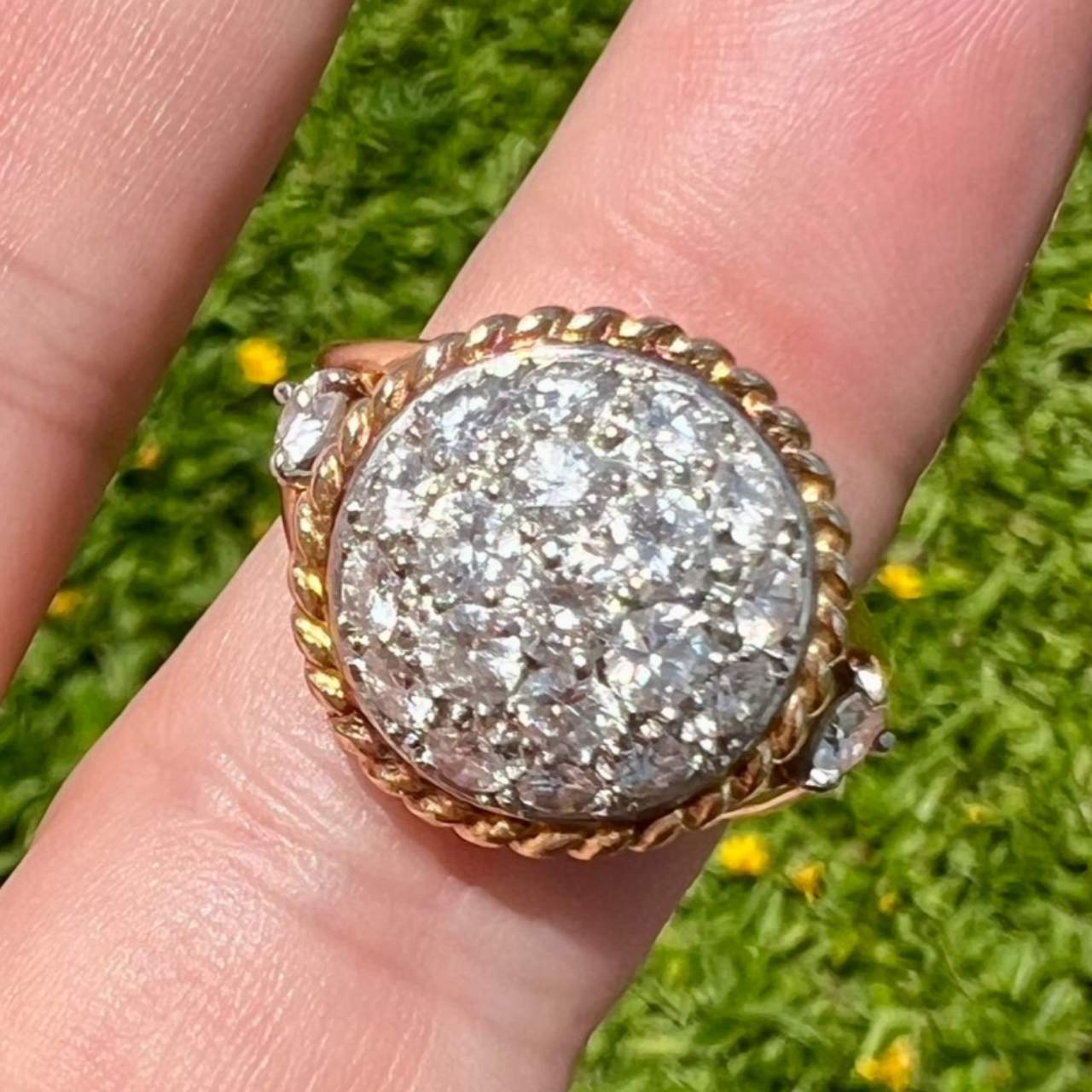 1960’s 18K Yellow Gold 2.30 Ct. Diamond Ring