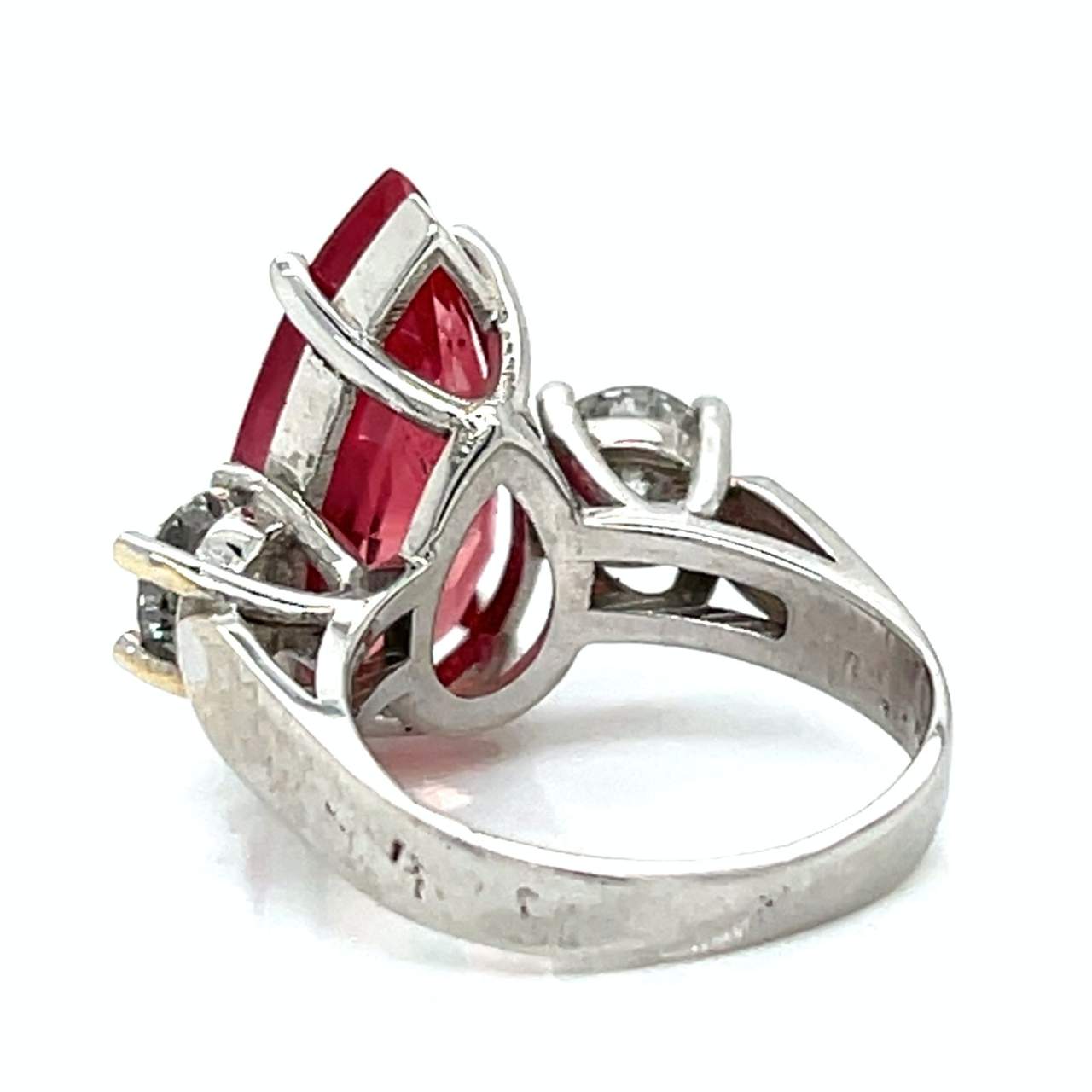 18K White Gold GIA Certified 10.00 Ct. Ruby & Diamond Ring
