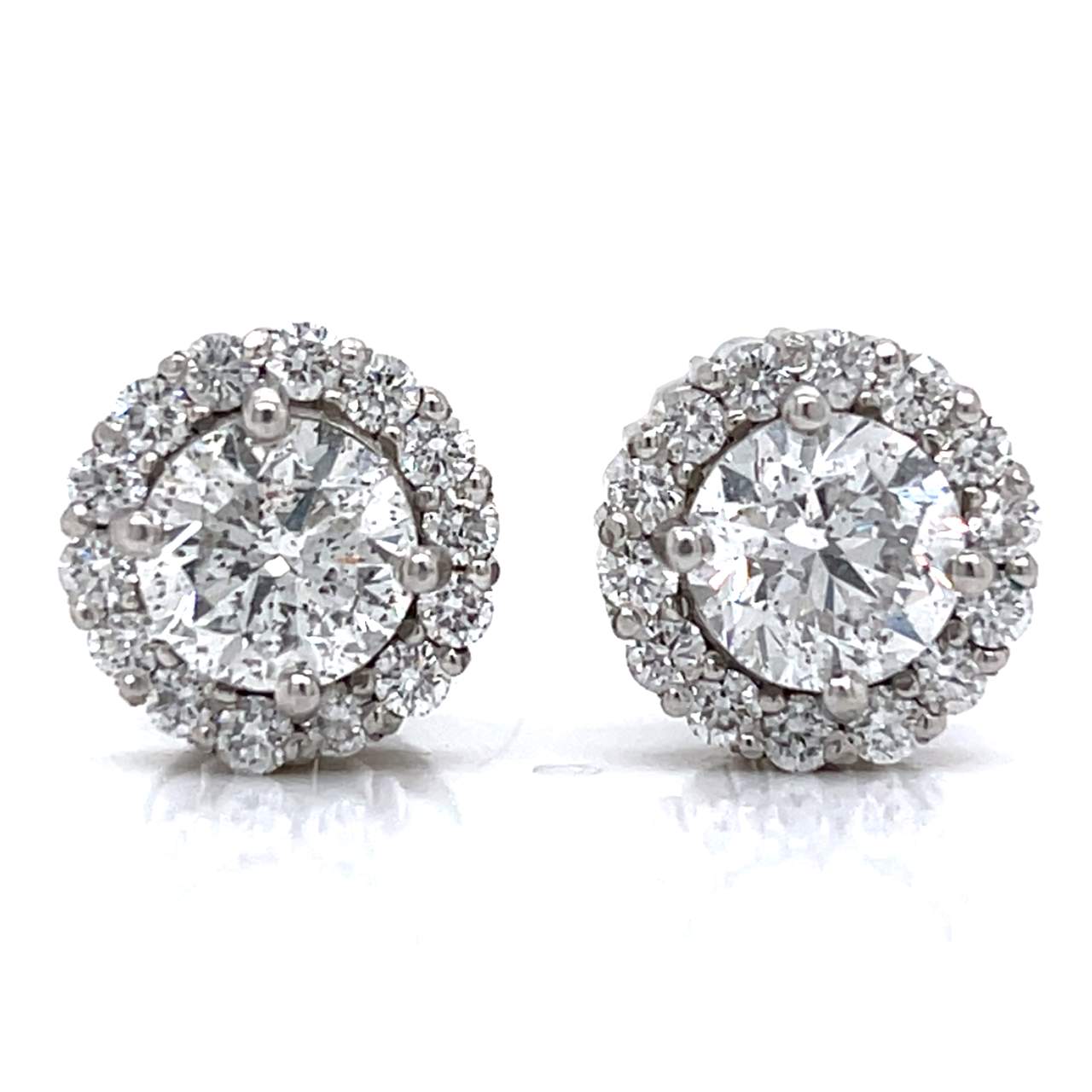 Platinum 4.01 Ct. Diamond Earrings