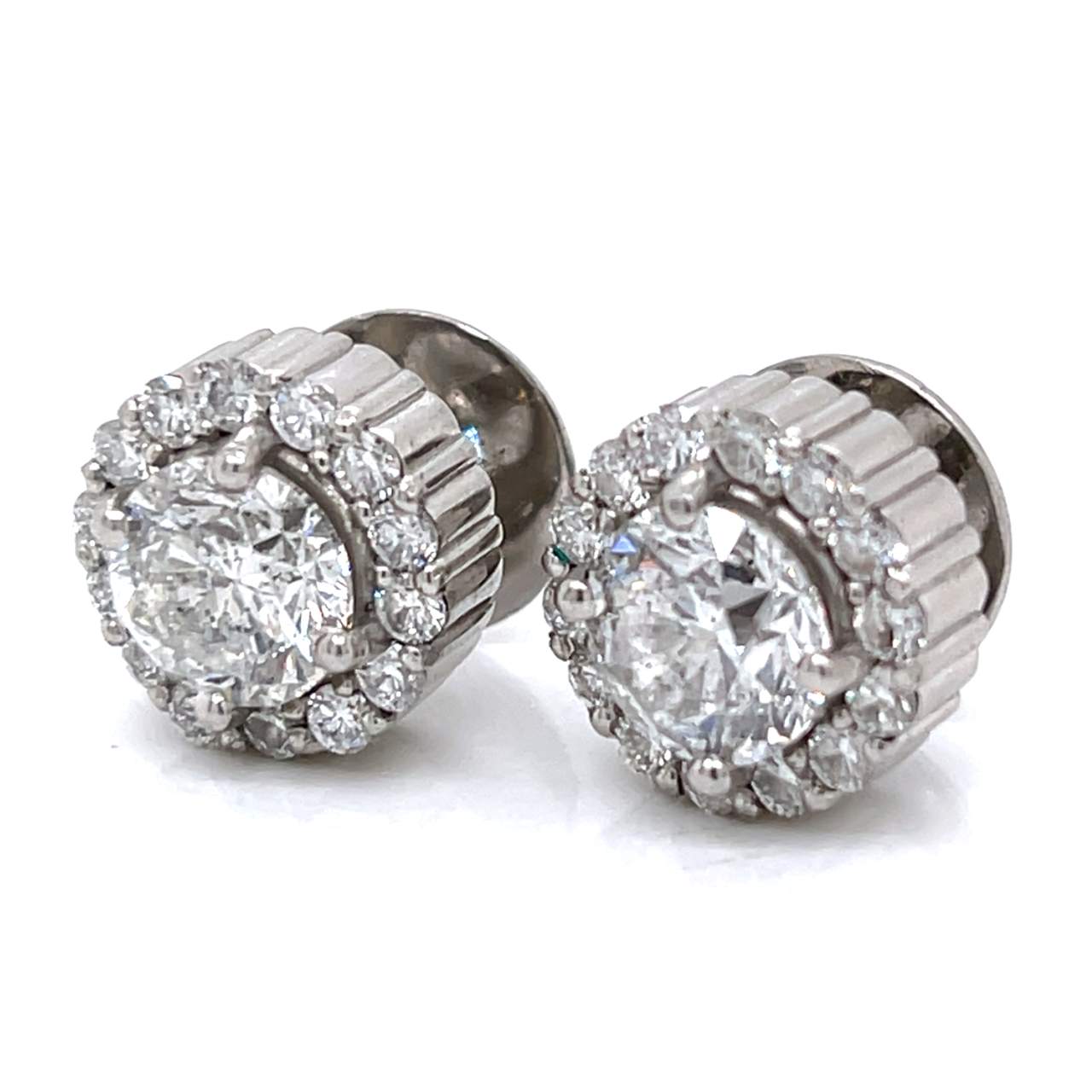 Platinum 4.01 Ct. Diamond Earrings