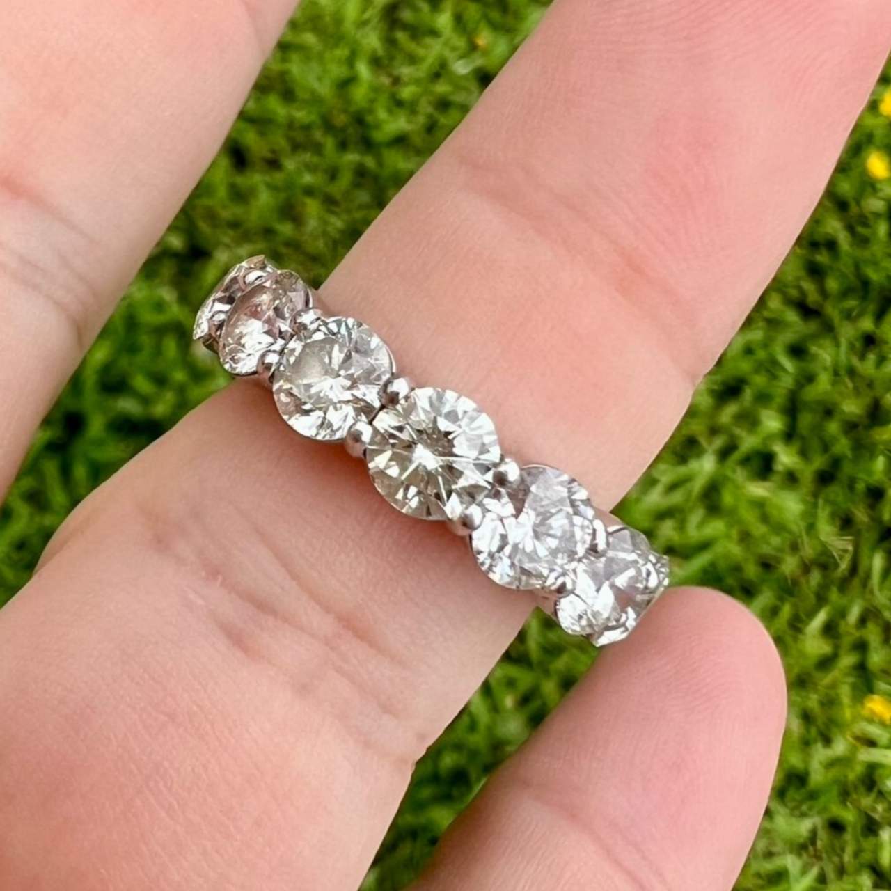 Platinum 7.26 Ct. Diamond Eternity Ring