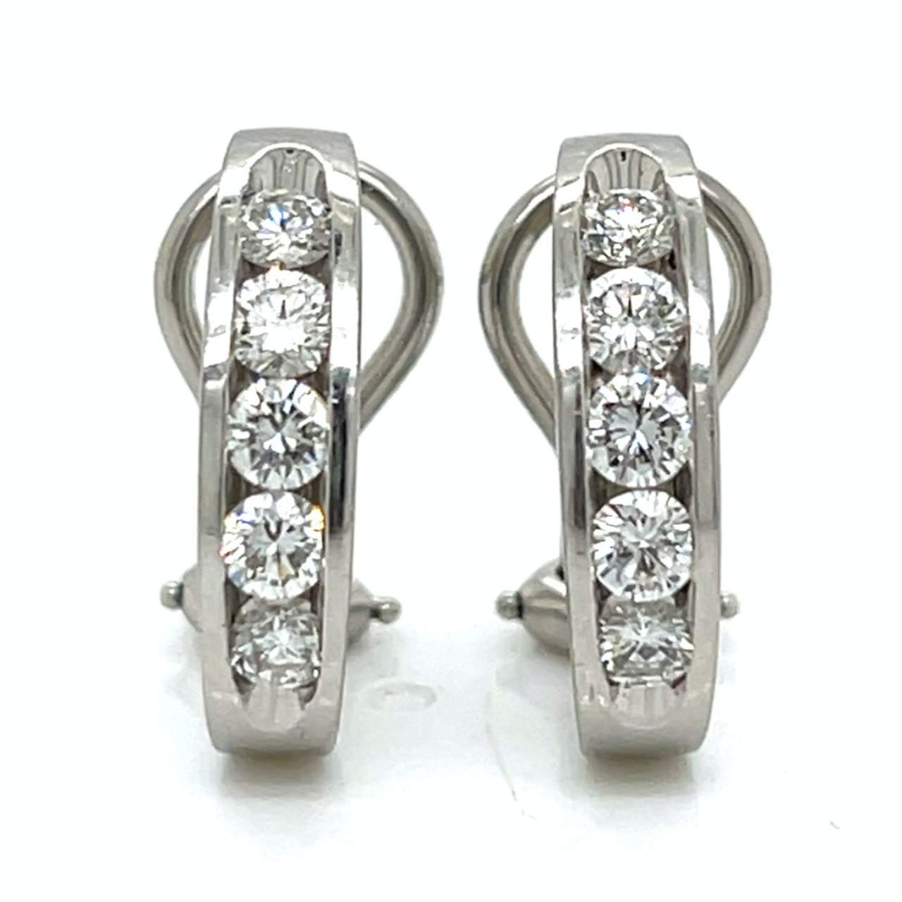 Platinum 1.20 Ct. Diamond Earrings