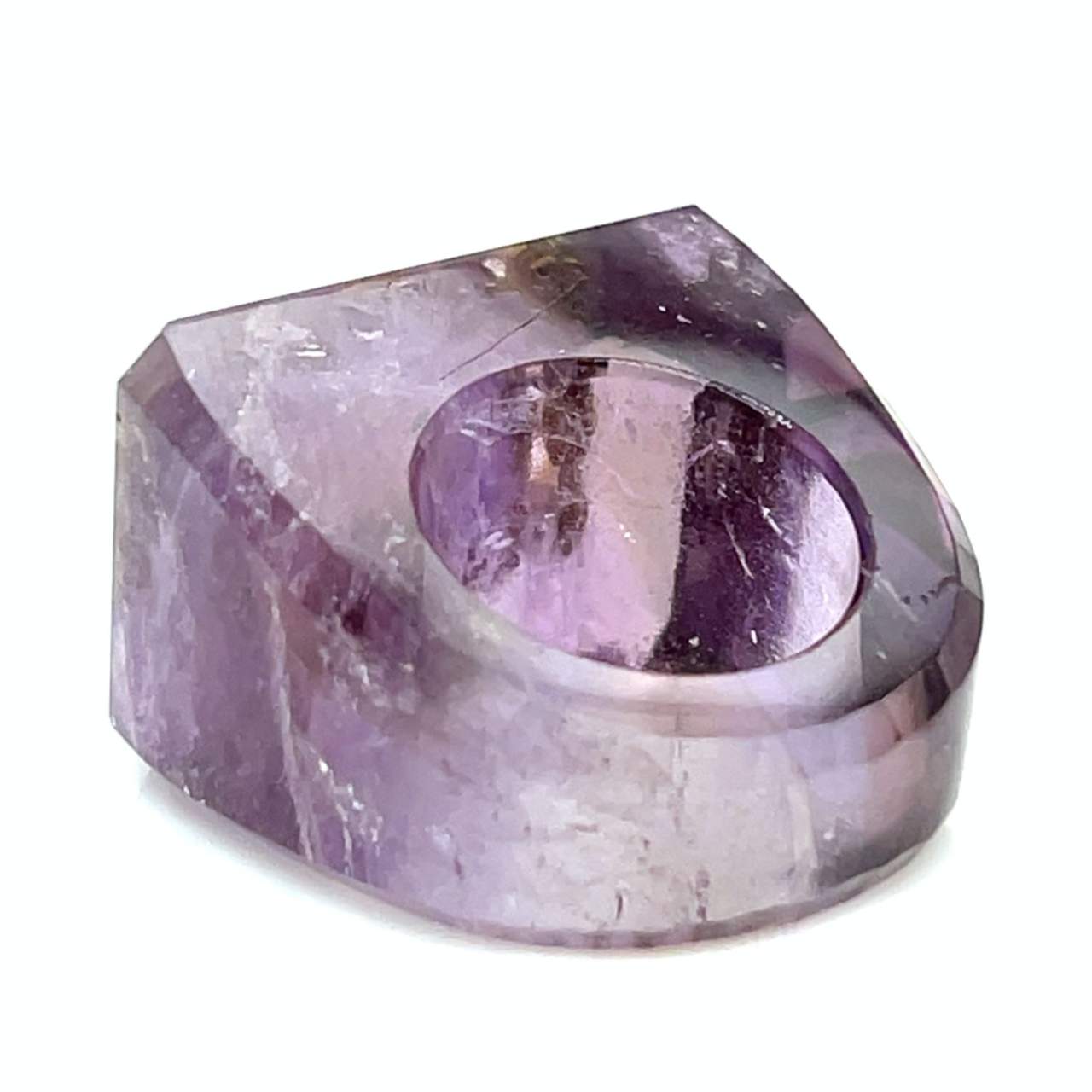 1960’s 18K Amethyst & Diamond Ring
