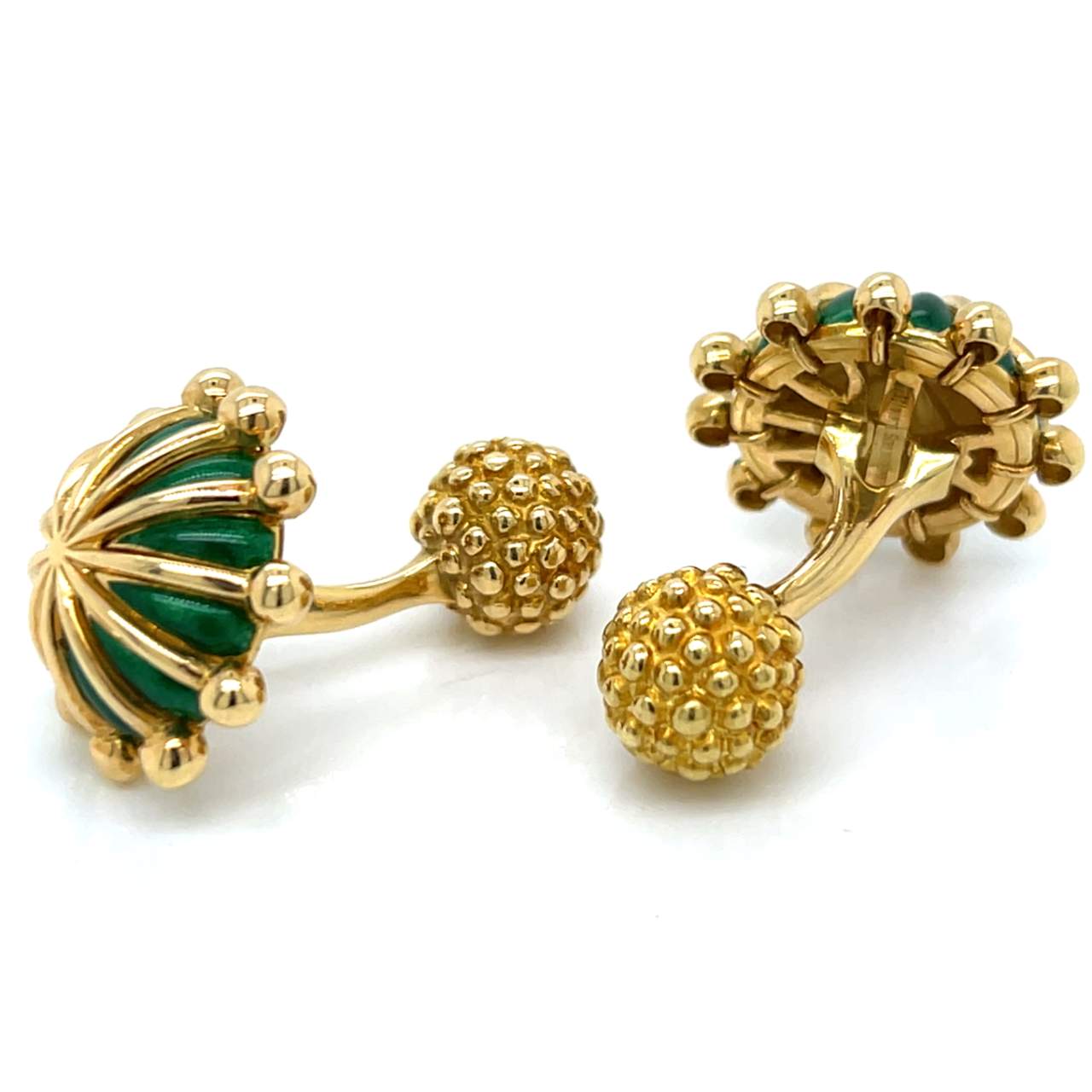 TIFFANY & CO. Schlumberger 18K Yellow Gold Enamel Cufflinks