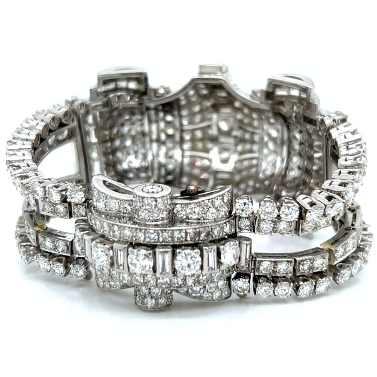 Art Deco Platinum 39.70 Ct. Diamond Bracelet